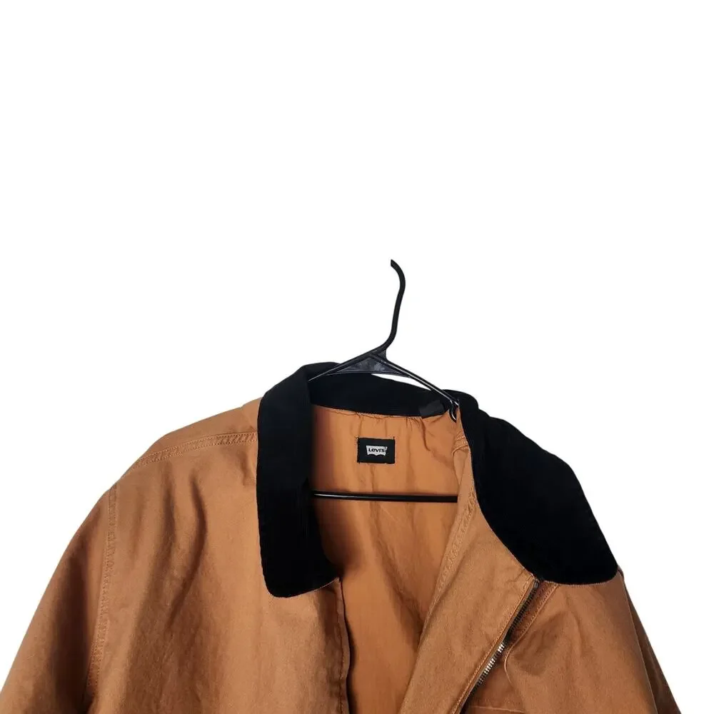Levi's Tan Canvas Full Zip Collared Relaxed Modern Fit Skate Hunter's Jacket XXL